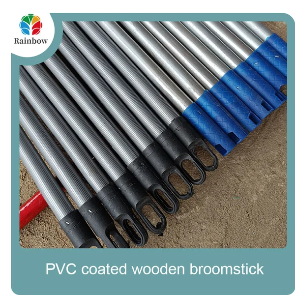 Palos de fregona para casa de madera de eucalipto con mango de escoba de madera recubierta de pvc de china