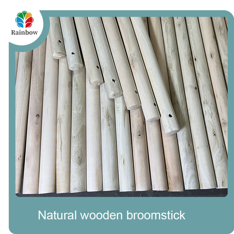 wooden broomstick wooden mop handle brush stick broom handle