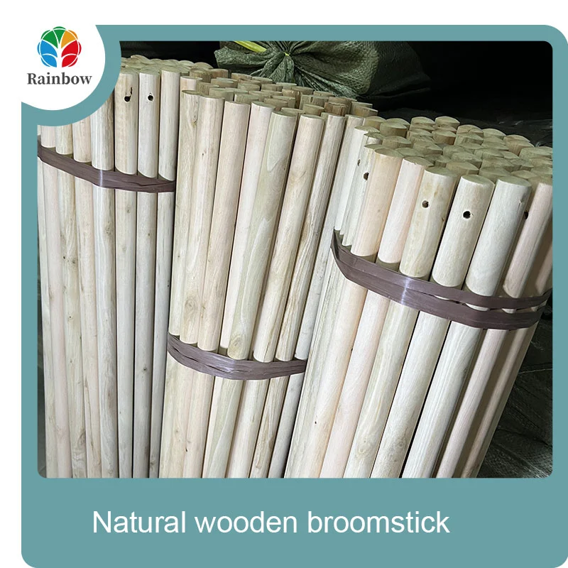 wooden broomstick wooden mop handle brush stick broom handle