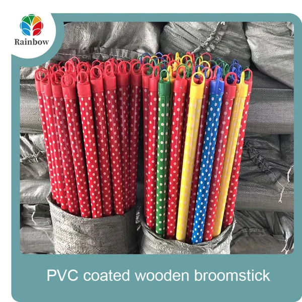 Palos de fregona para casa de madera de eucalipto con mango de escoba de madera recubierta de pvc de china