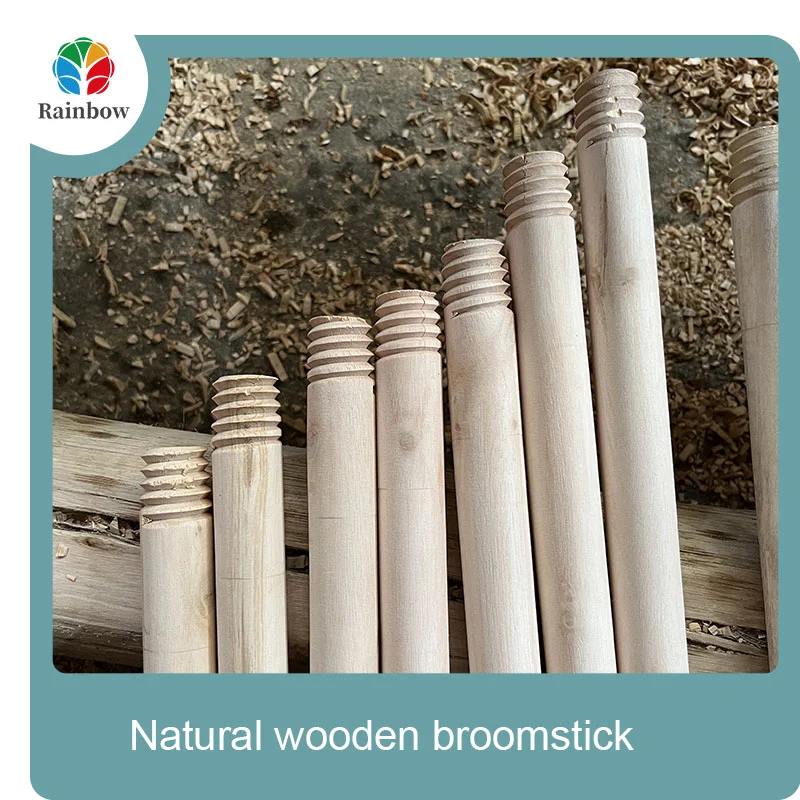 wooden broomstick wooden mop handle brush stick broom handle