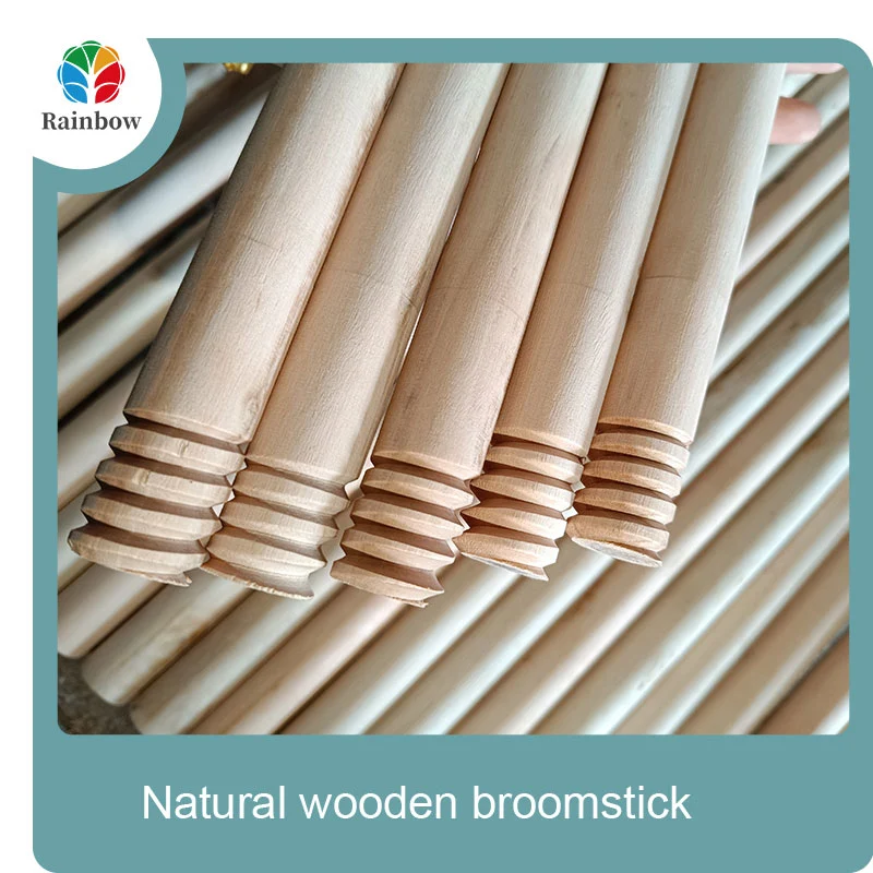 wooden broomstick wooden mop handle brush stick broom handle