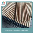 Varnished wooden round head thread paint wooden broom handle 