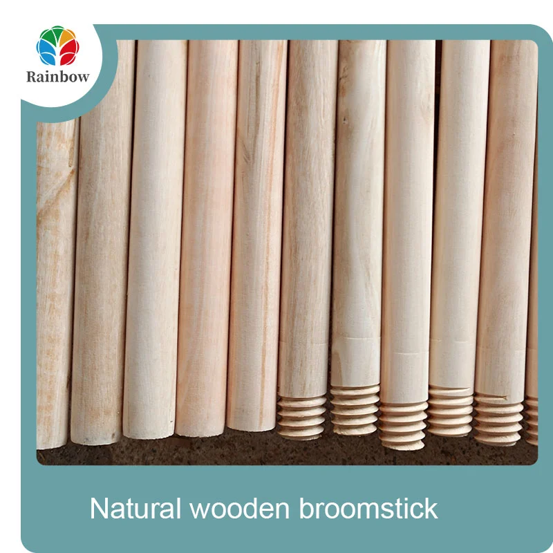 wooden broomstick wooden mop handle brush stick broom handle
