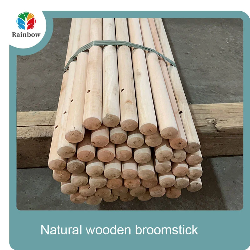 wooden broomstick wooden mop handle brush stick broom handle