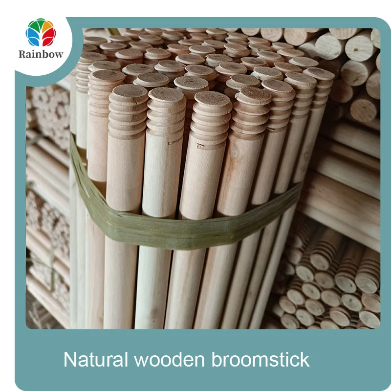 wooden broomstick wooden mop handle brush stick broom handle