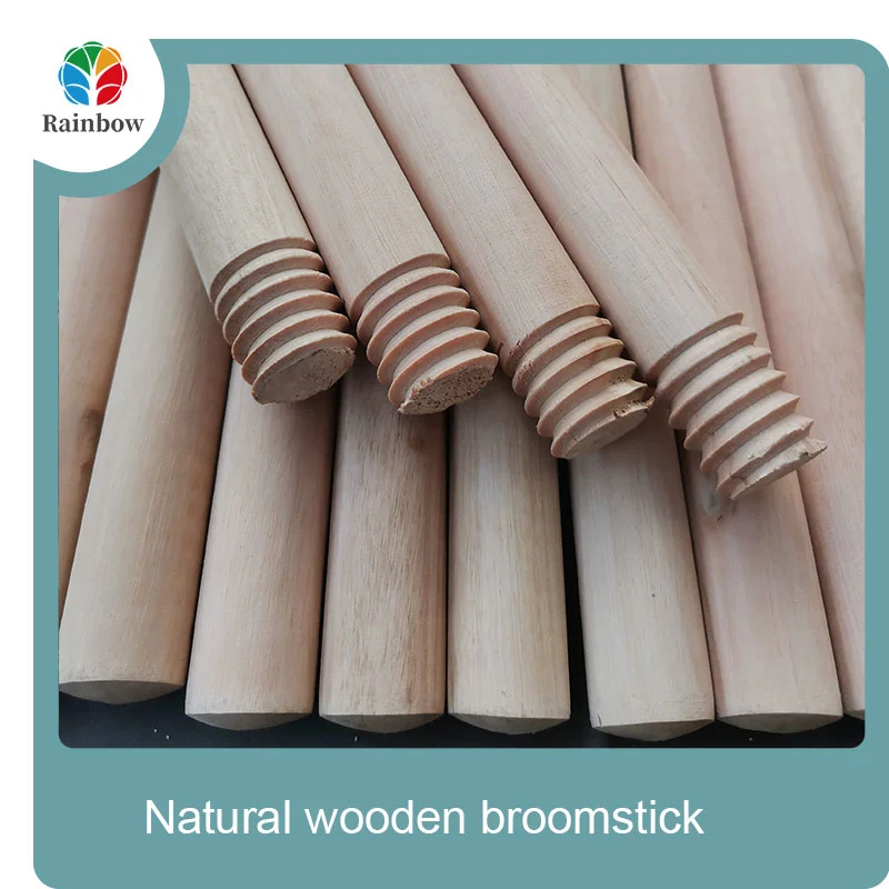 wooden broomstick wooden mop handle brush stick broom handle
