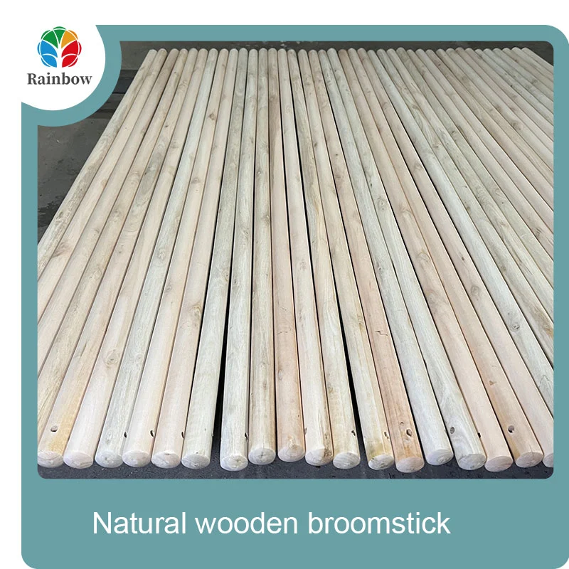wooden broomstick wooden mop handle brush stick broom handle