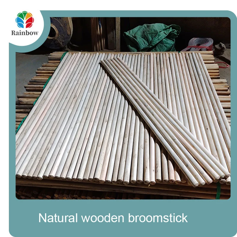 wooden broomstick wooden mop handle brush stick broom handle
