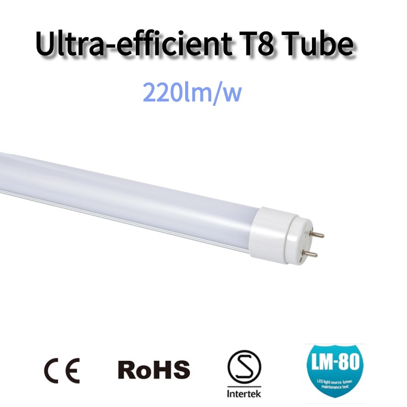 Ultra Efficient T8 LED Tube 220lm/W