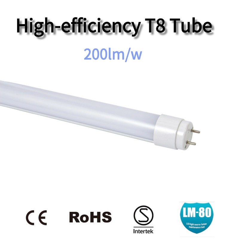 High Efficiency T8 LED Tube 200lm/W