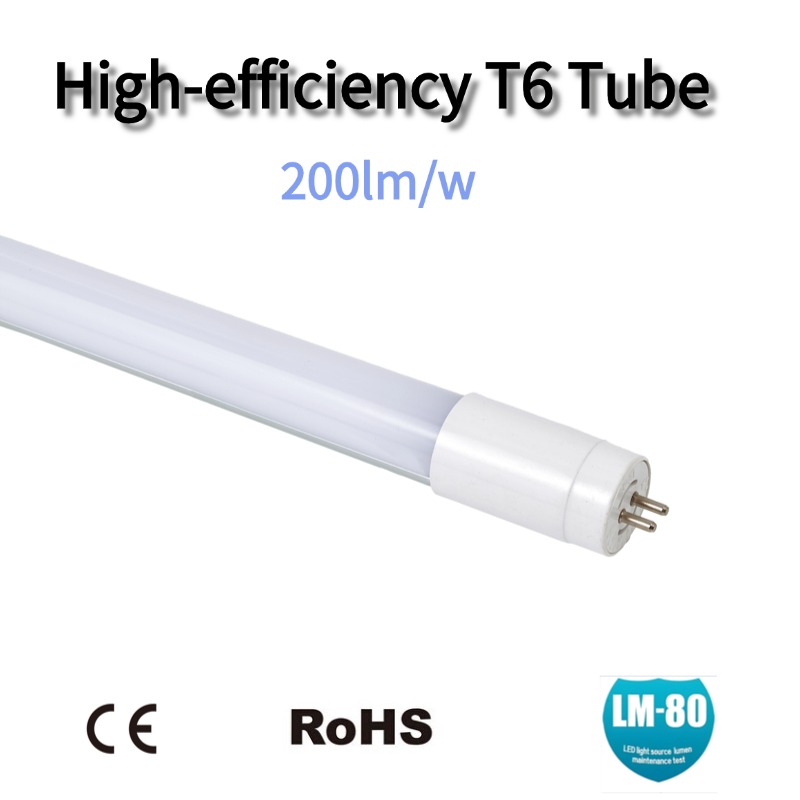 High Efficiency T6 LED Tube 200lm/W