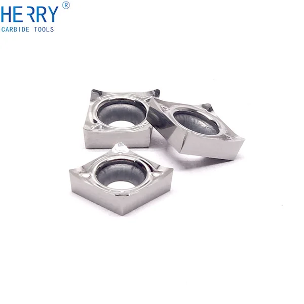 Cuchilla de corte de insertos de carburo ccgt060204-ak de alta precisión para aluminio