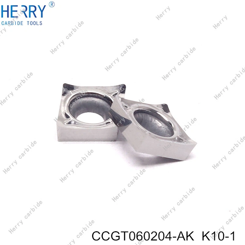 yüksek hassasiyetli ccgt060204-ak karbür uçlar alüminyum için kesici bıçak