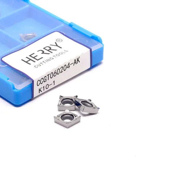 Cuchilla de corte de insertos de carburo ccgt060204-ak de alta precisión para aluminio