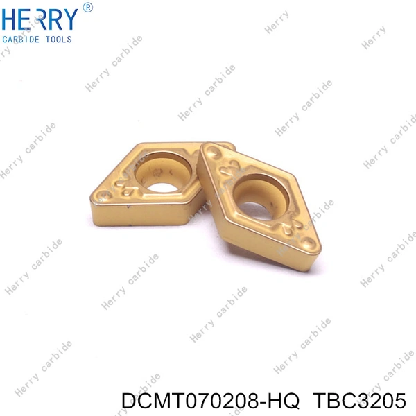 torno para máquina cnc dcmt070208-hq insertos de torneado de carburo
