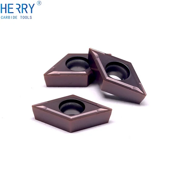 cnc pvd revestimiento dcmt11t304 insertos de carburo para acero inoxidable