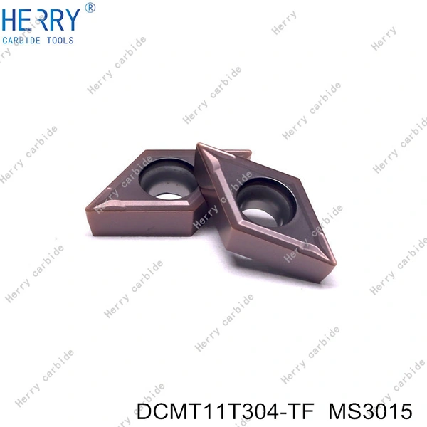 cnc pvd revestimiento dcmt11t304 insertos de carburo para acero inoxidable