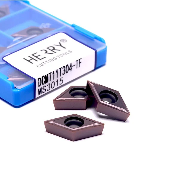 cnc pvd revestimiento dcmt11t304 insertos de carburo para acero inoxidable