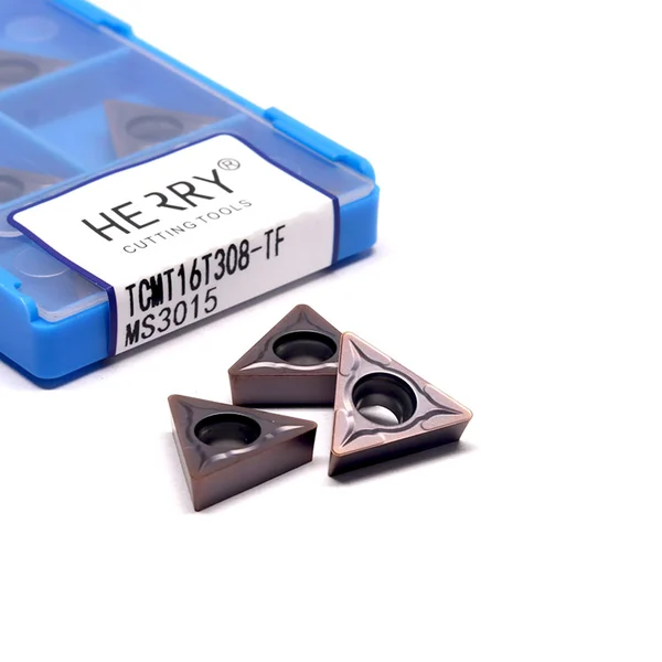 uzun takım ömrü tcmt16t308 yarı ince talaş işleme için pozitif tornalama uçları