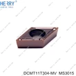 paslanmaz çeliğin yarı ince talaş işlemesi için dcmt11t304-mv karbür uçlar