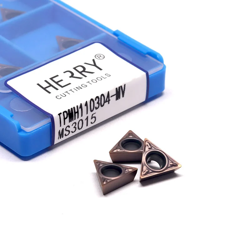 10 adet tpmh110304-mv paslanmaz çelik için tornalama uçları aracı