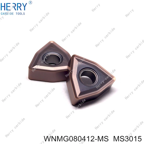 paslanmaz çelikte işleme için wnmg080412-ms karbür uçlar