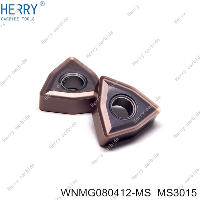 paslanmaz çelikte işleme için wnmg080412-ms karbür uçlar