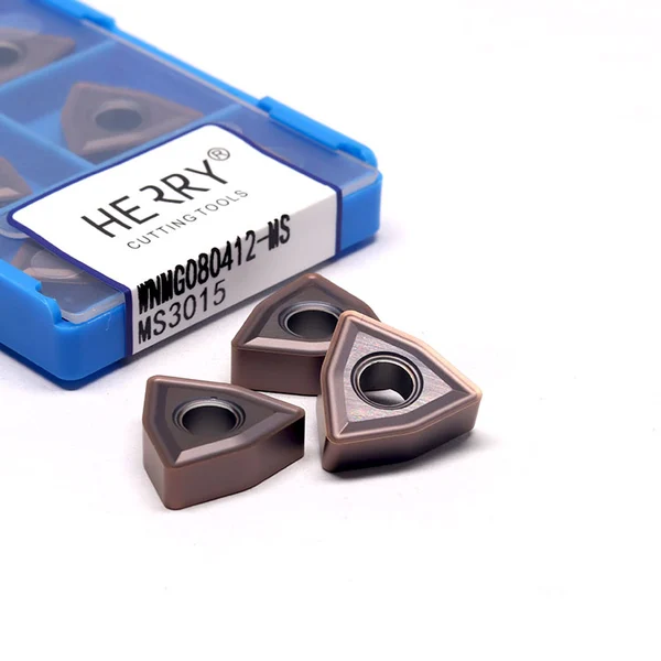 paslanmaz çelikte işleme için wnmg080412-ms karbür uçlar