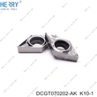 takım kesme tornalama için alüminyum uç dcgt070202-ak