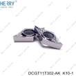 cnc makinesi dcgt11t302-ak alüminyum ve bakır için karbür tornalama uçları