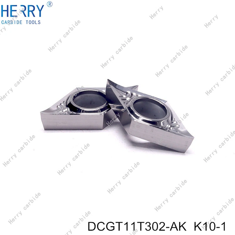 cnc makinesi dcgt11t302-ak alüminyum ve bakır için karbür tornalama uçları
