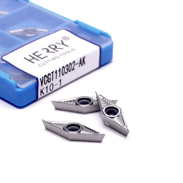 vcgt110302-ak insertos de carburo indexables de torneado de aluminio duradero