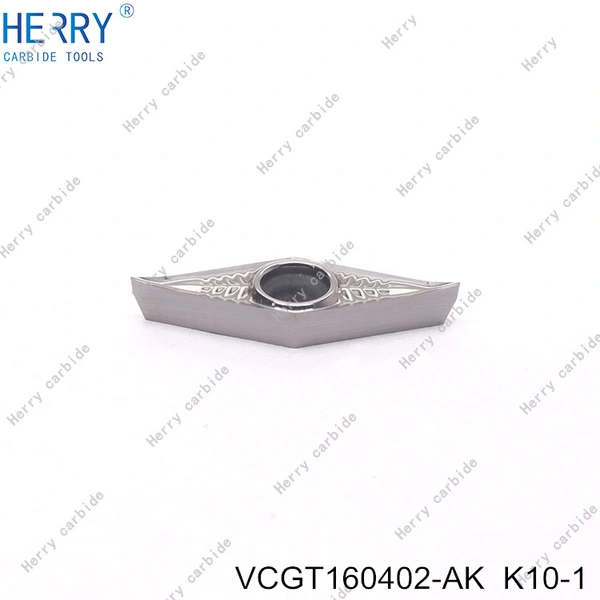 10 peças de alumínio vcgt160402-ak cnc pastilhas de torneamento de carboneto