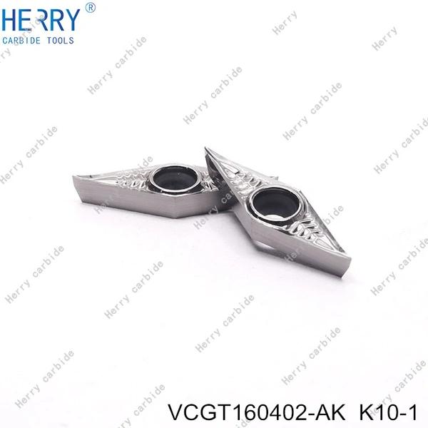 10 peças de alumínio vcgt160402-ak cnc pastilhas de torneamento de carboneto