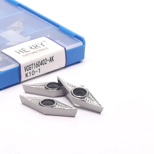 10 peças de alumínio vcgt160402-ak cnc pastilhas de torneamento de carboneto
