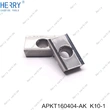 Alüminyum parmak freze aracı için 10 adet apkt160404-ak karbür uç  
