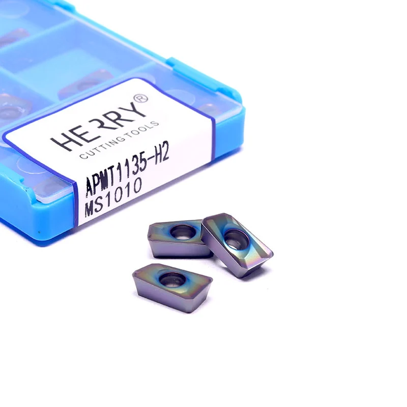 Yüksek sertlik için 10 adet apmt1135pder-h2 cnc karbür uç frezeleme