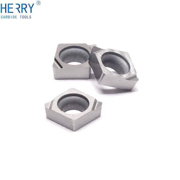 kesilmesi zor malzeme için ccgt040104l-f sermet hassas delik işleme kesici uçlar