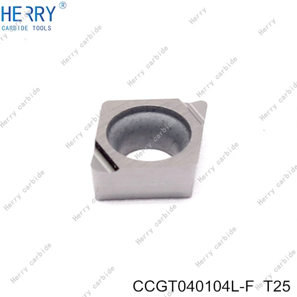 kesilmesi zor malzeme için ccgt040104l-f sermet hassas delik işleme kesici uçlar