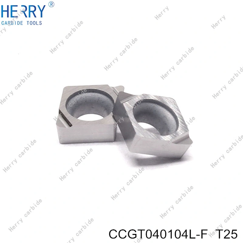 kesilmesi zor malzeme için ccgt040104l-f sermet hassas delik işleme kesici uçlar