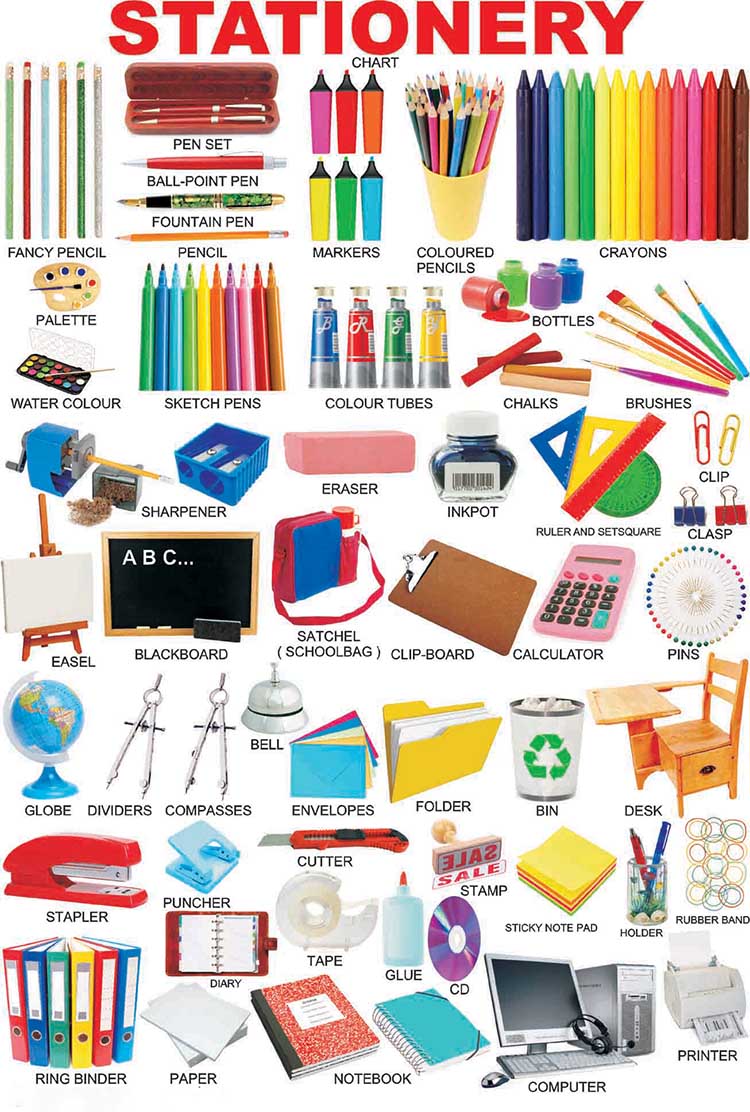 Stationery Items For Office Business School
