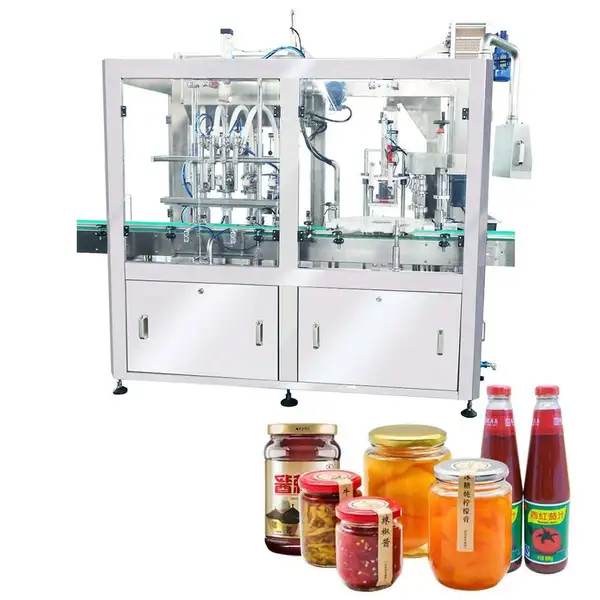 máquina de rotulagem para tampar garrafas e frascos de mel
