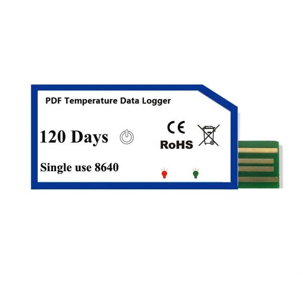 Single use temperature data logger, disposable data logger