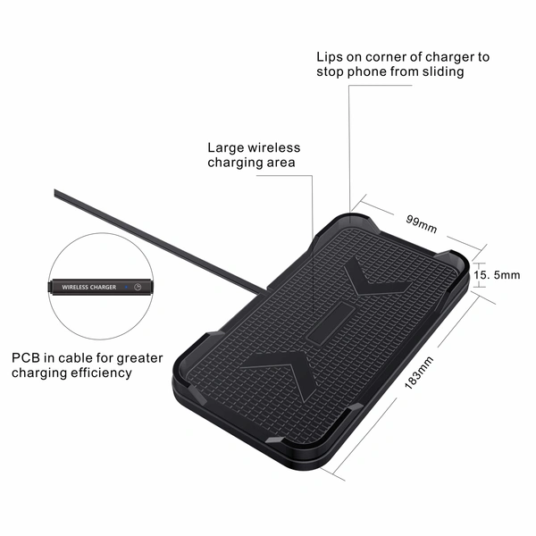 Wireless Charging Pad For Car Non-slip Pad