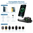 3 in 1 Wireless Charging Station for iPhone, iwatch, Airpods