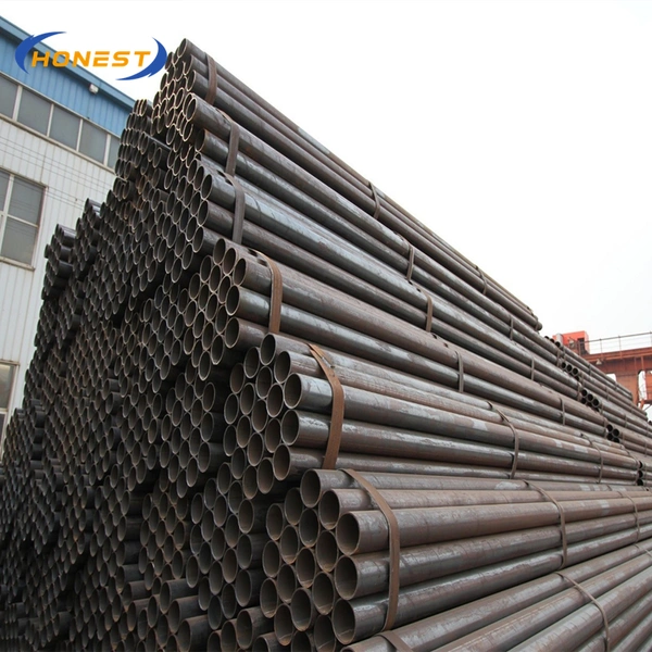 tuyau en acier soudé astm a53 tuyau en fer noir tuyau en acier sch40 soudé pour matériau de construction