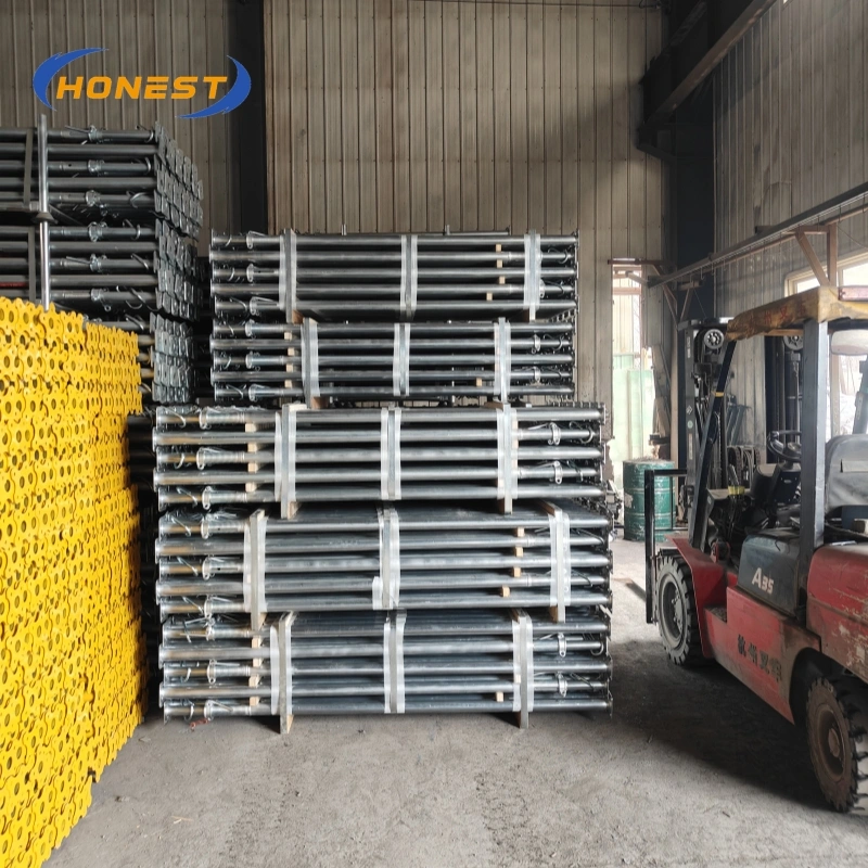 Pintura en color, puntales de acero telescópicos, andamios, apuntalamiento, acero de apoyo