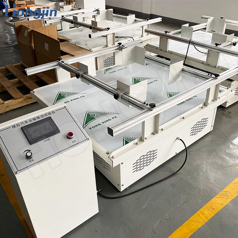 banco di prova con vibrazione da trasporto simulato