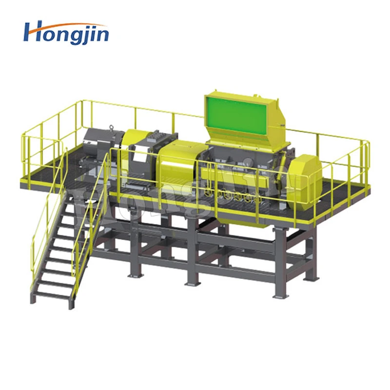 Waste tire recycling machine
